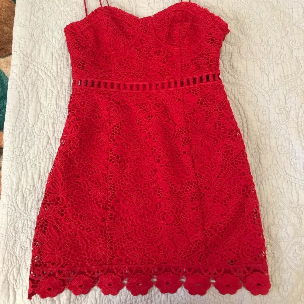 Forever 21 Red Lace Dress